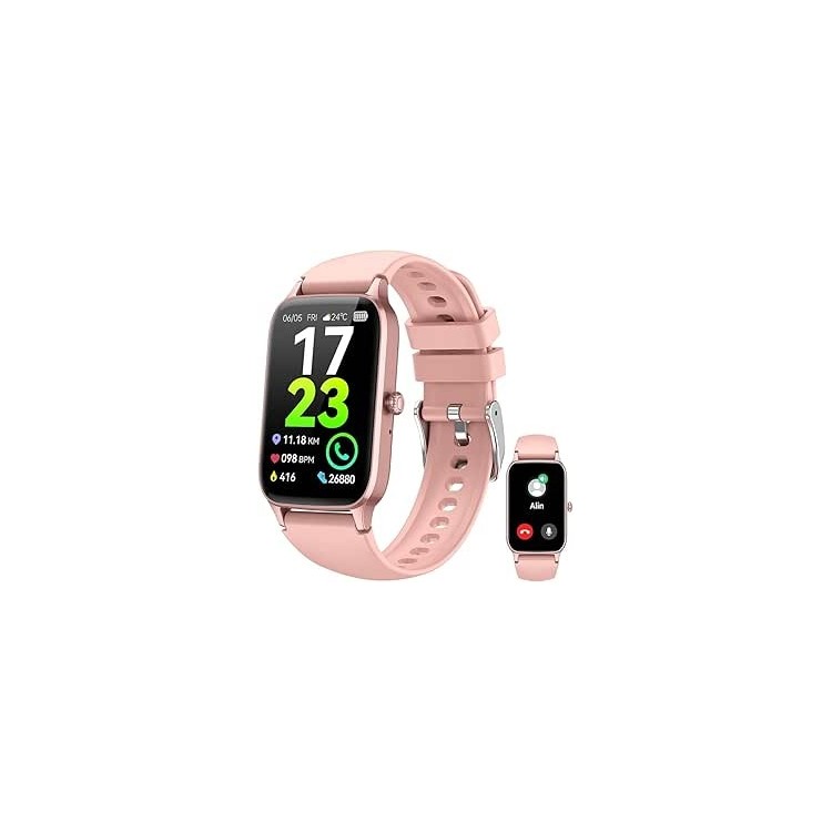 Smart Watch Montre Connectée Femme 1.57"- IOS et Android - Rose Doré - NEUVE