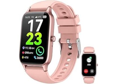 Smart Watch Montre Connectée Femme 1.57"- IOS et Android - Rose Doré - NEUVE